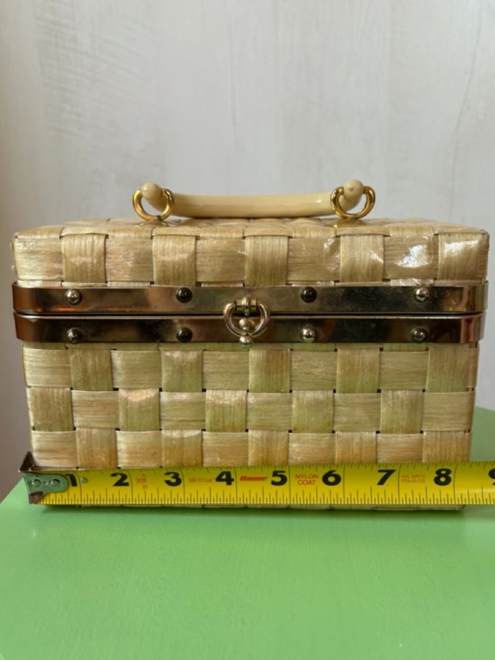 Vintage 1960s Gaymode Italy Woven Box Handbag - Picture 8 of 14